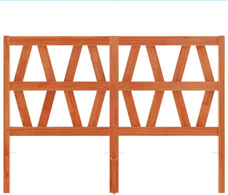 VidaXL Hoofdbord 160 cm massief grenenhout wasbruin - Foto 7
