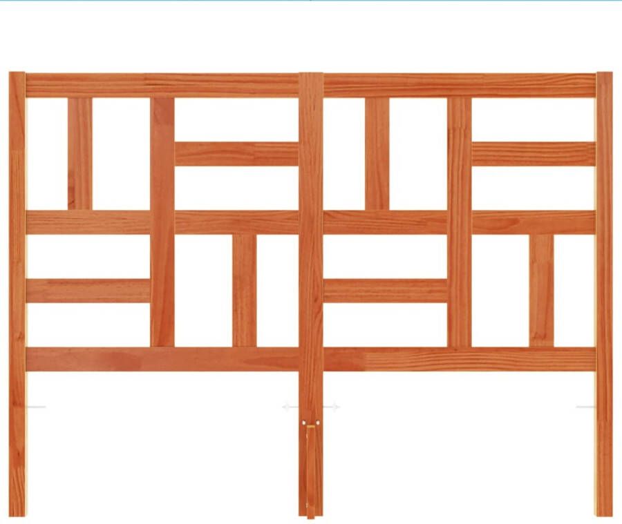 VidaXL Hoofdbord 160 cm massief grenenhout wasbruin - Foto 4