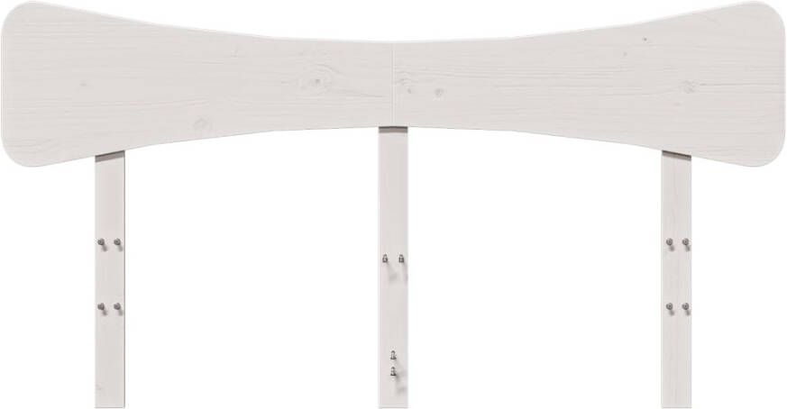 VidaXL Hoofdbord 160 cm massief grenenhout wit - Foto 4