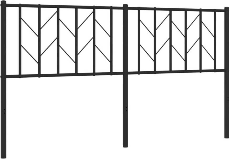 VIDAXL Hoofdbord 160 cm metaal zwart - Foto 2