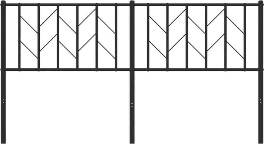 VIDAXL Hoofdbord 160 cm metaal zwart - Foto 3