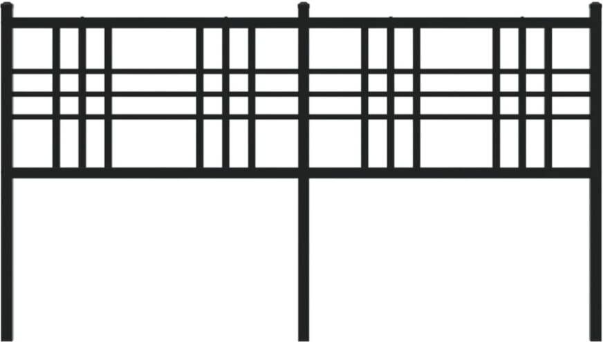 VidaXL Hoofdbord 160 cm metaal zwart - Foto 4
