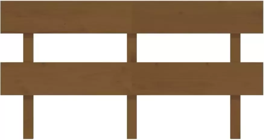 VIDAXL Hoofdbord 164x3x81 cm massief grenenhout honingbruin - Foto 4