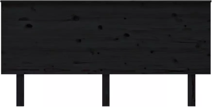 VIDAXL Hoofdbord 164x6x82 5 cm massief grenenhout zwart - Foto 3