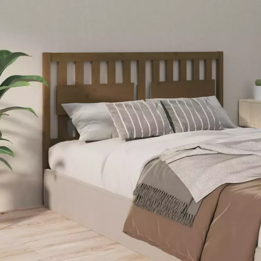 VidaXL Hoofdbord 165 5x4x100 cm massief grenenhout honingbruin - Foto 4