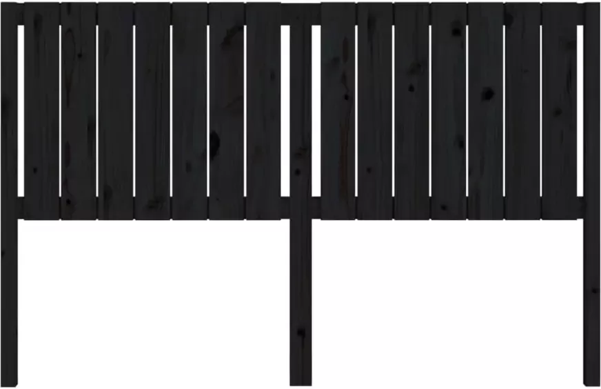 VIDAXL Hoofdbord 165 5x4x100 cm massief grenenhout zwart - Foto 3