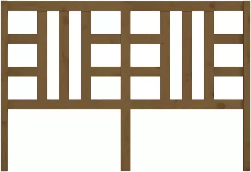 VidaXL Hoofdbord 166x4x100 cm massief grenenhout honingbruin - Foto 4