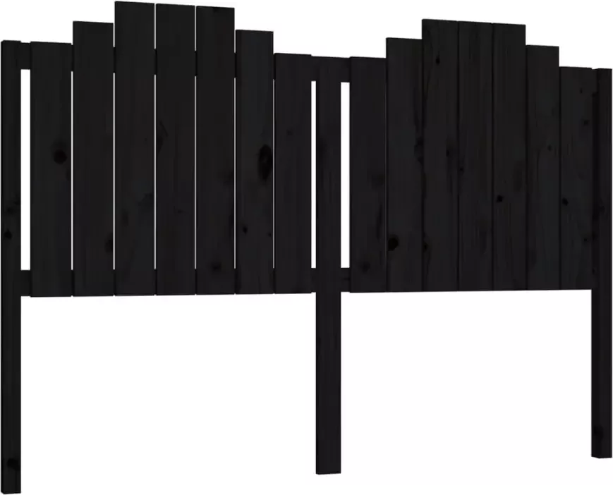 VIDAXL Hoofdbord 166x4x110 cm massief grenenhout zwart - Foto 3