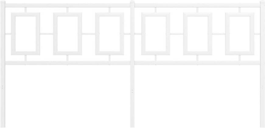 VidaXL Hoofdbord 180 cm metaal wit