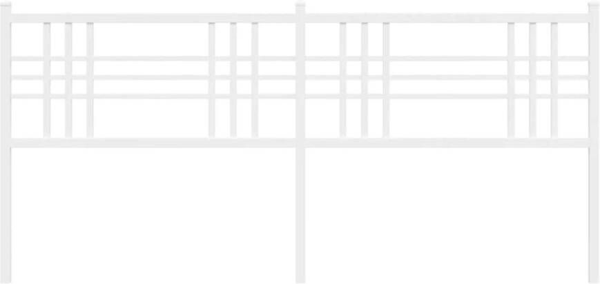 VidaXL Hoofdbord 180 cm metaal wit - Foto 4