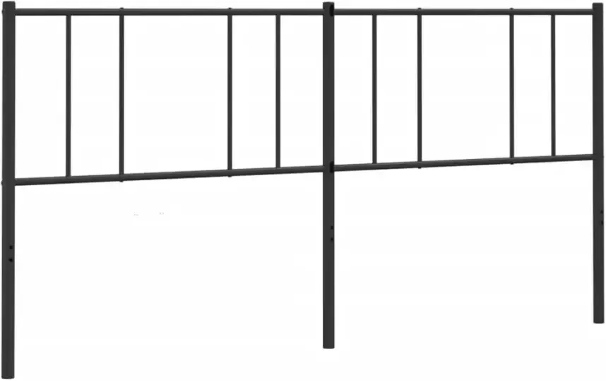 VIDAXL Hoofdbord 180 cm metaal zwart - Foto 2