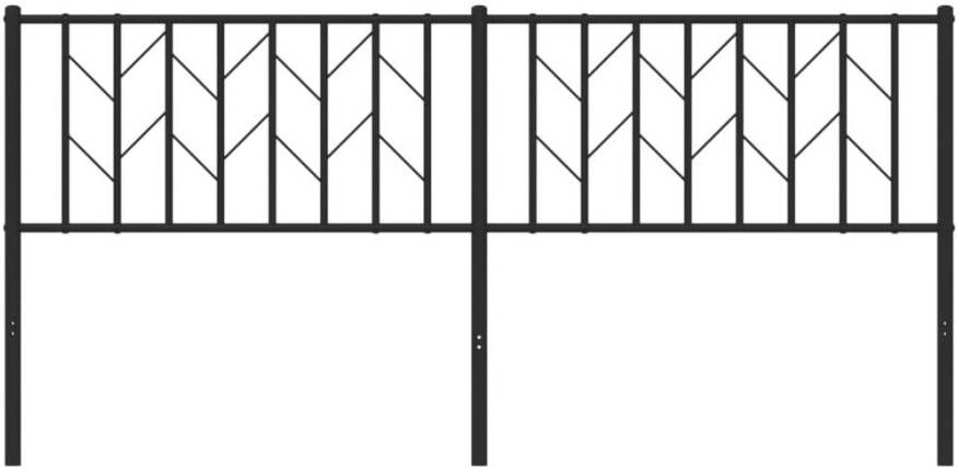 VIDAXL Hoofdbord 180 cm metaal zwart - Foto 2