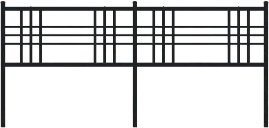 VidaXL Hoofdbord 180 cm metaal zwart - Foto 4