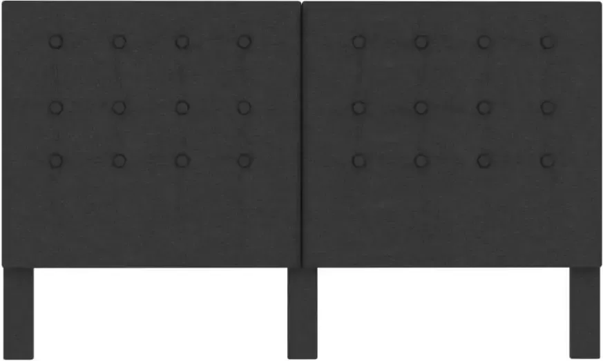 VIDAXL Hoofdbord 180x200 cm getuft stof donkergrijs - Foto 3