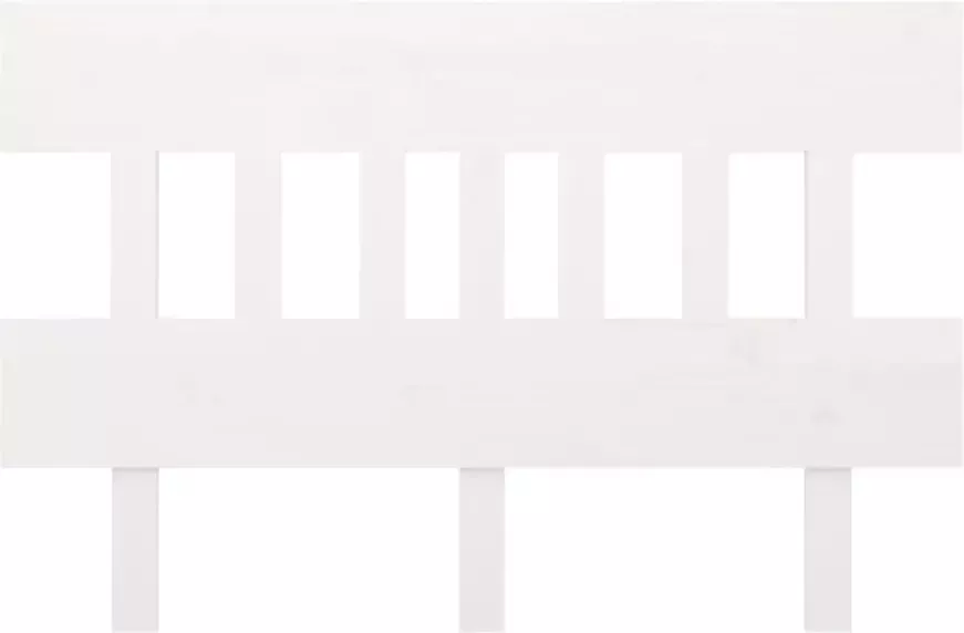VidaXL Hoofdbord 183 5x3x81 cm massief grenenhout wit - Foto 4