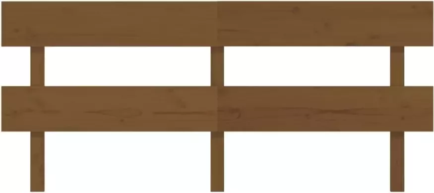 VIDAXL Hoofdbord 184x3x81 cm massief grenenhout honingbruin - Foto 4