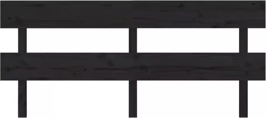 VIDAXL Hoofdbord 184x3x81 cm massief grenenhout zwart - Foto 3