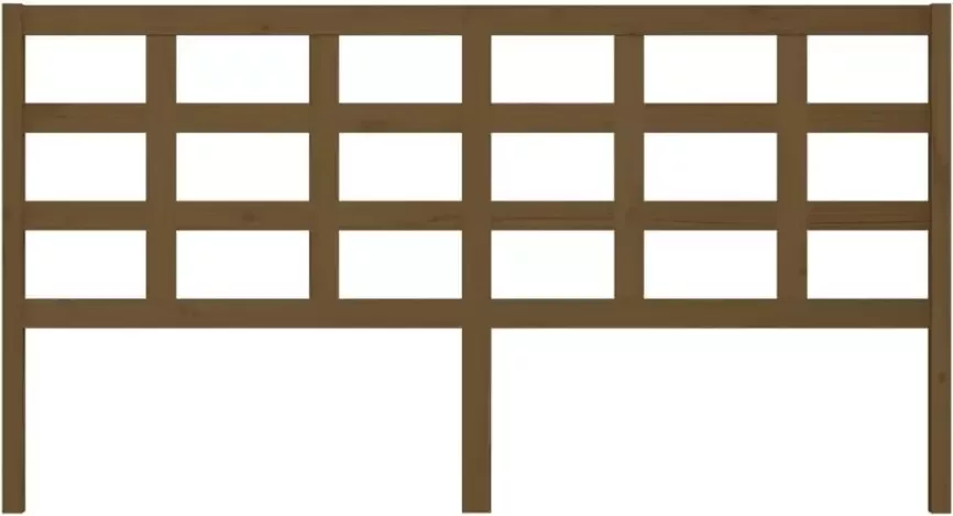 VidaXL Hoofdbord 185 5x4x100 cm massief grenenhout honingbruin - Foto 4