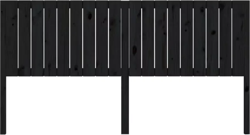 VIDAXL Hoofdbord 185 5x4x100 cm massief grenenhout zwart - Foto 3
