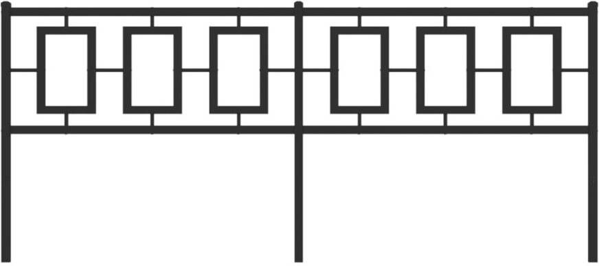VIDAXL Hoofdbord 193 cm metaal zwart - Foto 2