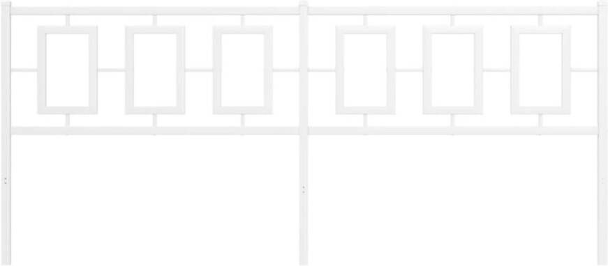 VidaXL Hoofdbord 200 cm metaal wit