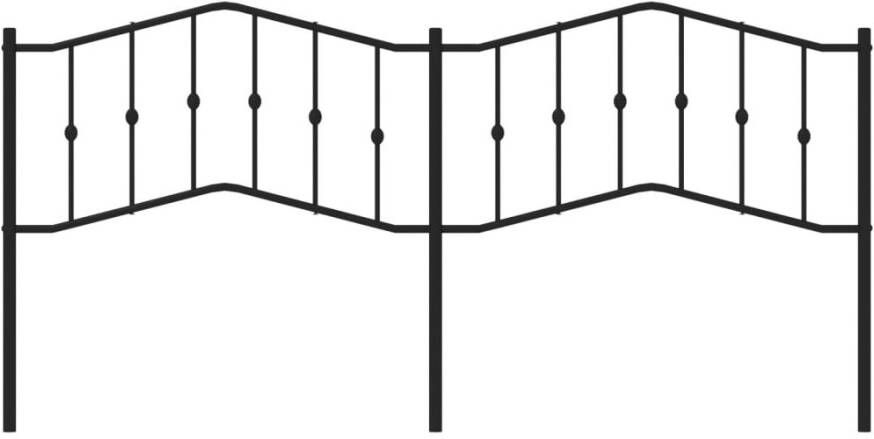 VIDAXL Hoofdbord 200 cm metaal zwart - Foto 2