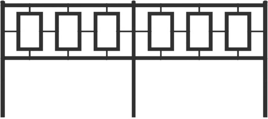 VidaXL Hoofdbord 200 cm metaal zwart - Foto 3