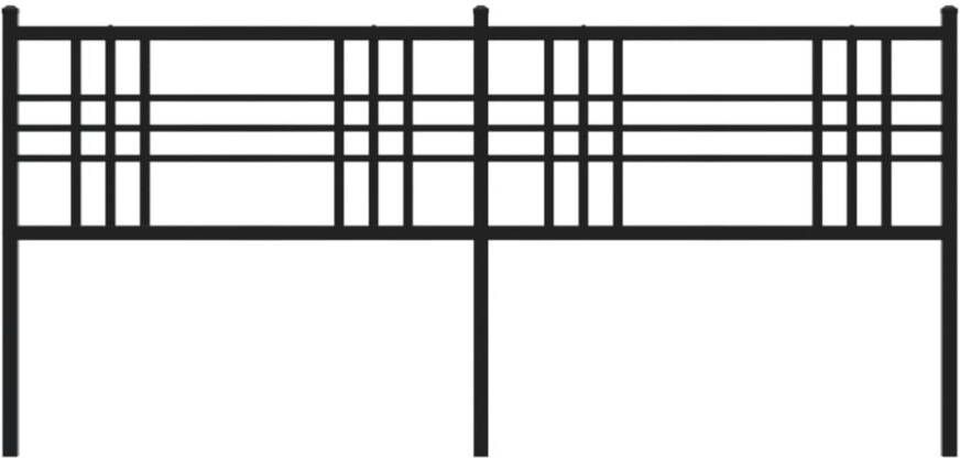 VidaXL Hoofdbord 200 cm metaal zwart - Foto 4