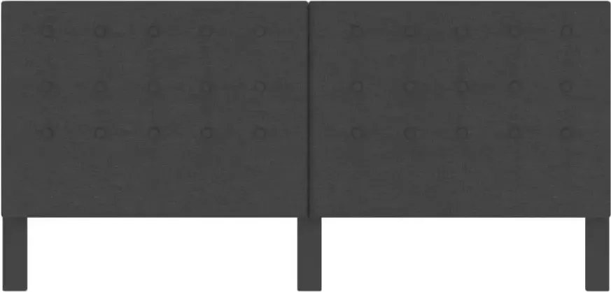 VIDAXL Hoofdbord 200x200 cm getuft stof donkergrijs - Foto 4