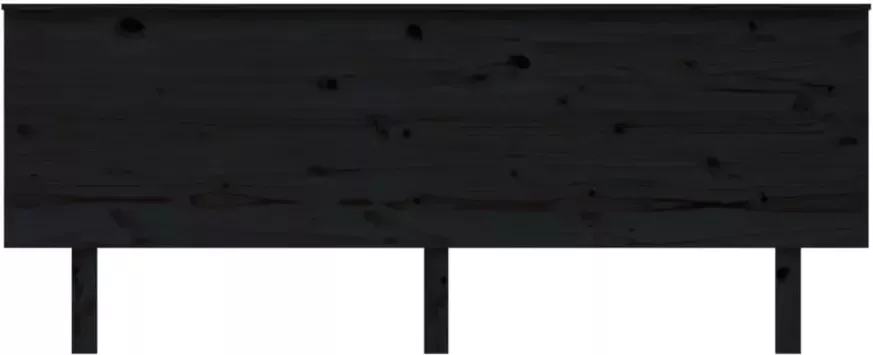 VIDAXL Hoofdbord 204x6x82 5 cm massief grenenhout zwart - Foto 2