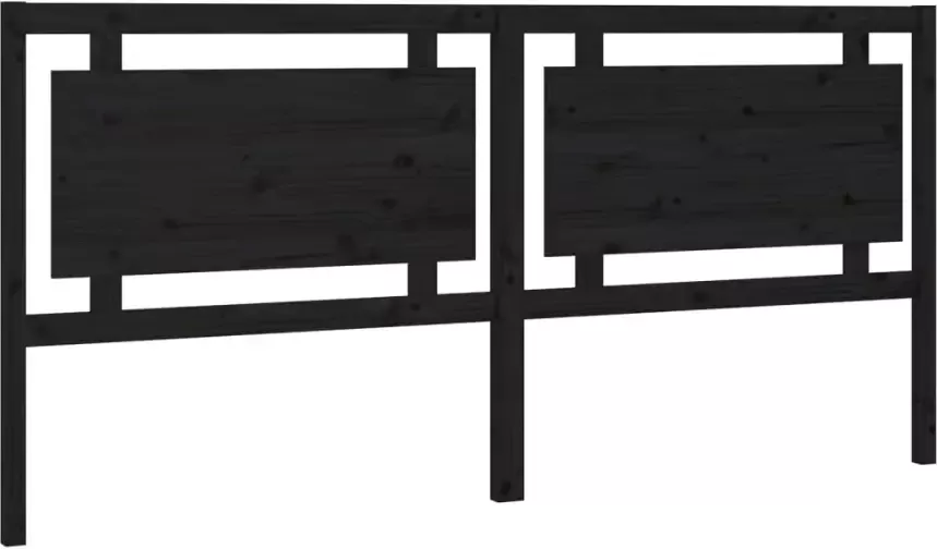 VIDAXL Hoofdbord 205 5x4x100 cm massief grenenhout zwart - Foto 12