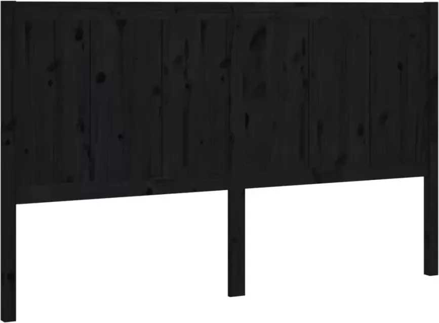 VIDAXL Hoofdbord 205 5x4x100 cm massief grenenhout zwart - Foto 10