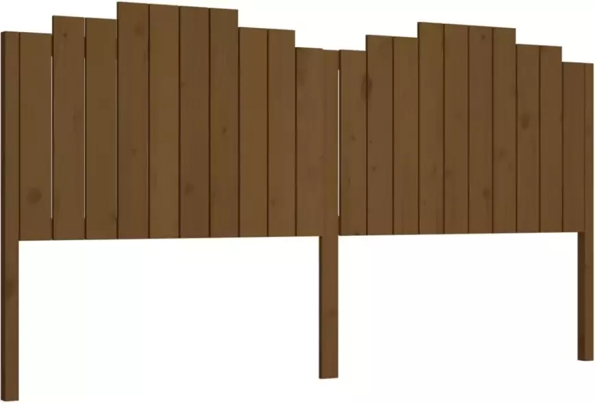 VIDAXL Hoofdbord 206x4x110 cm massief grenenhout honingbruin - Foto 5
