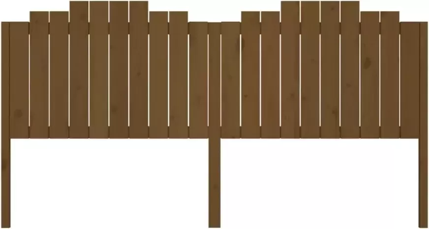 VIDAXL Hoofdbord 206x4x110 cm massief grenenhout honingbruin - Foto 4