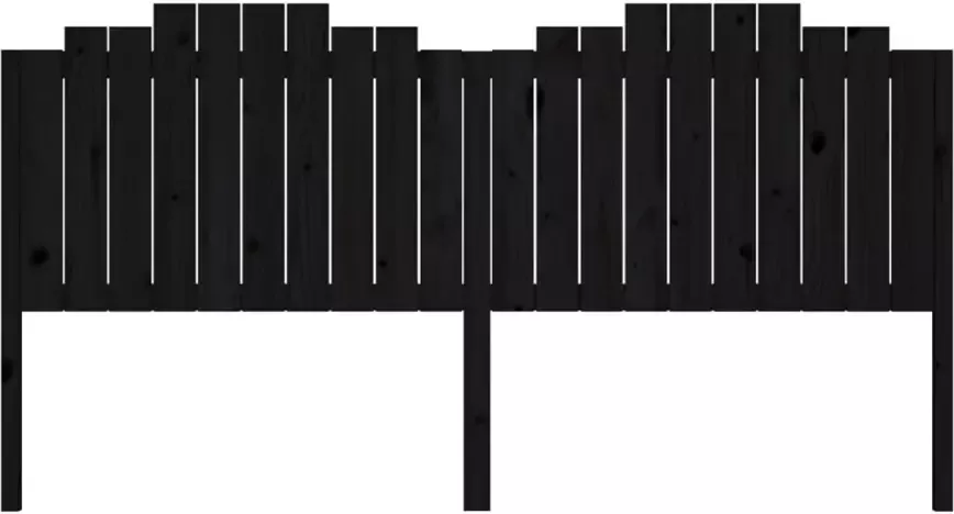 VIDAXL Hoofdbord 206x4x110 cm massief grenenhout zwart - Foto 3