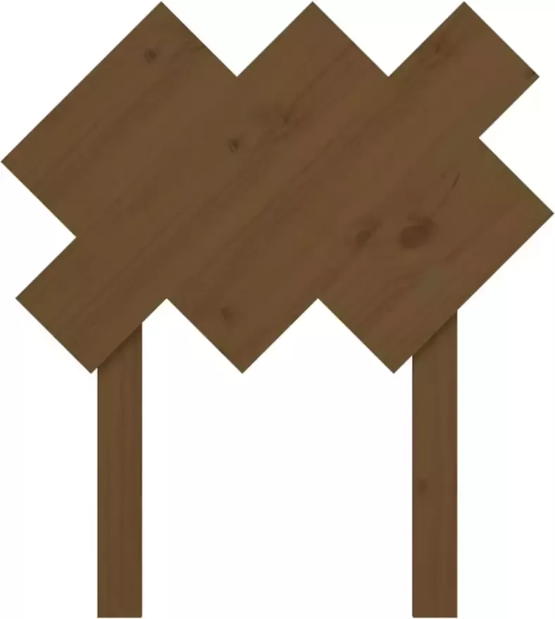 VIDAXL Hoofdbord 72 5x3x81 cm massief grenenhout honingbruin - Foto 2