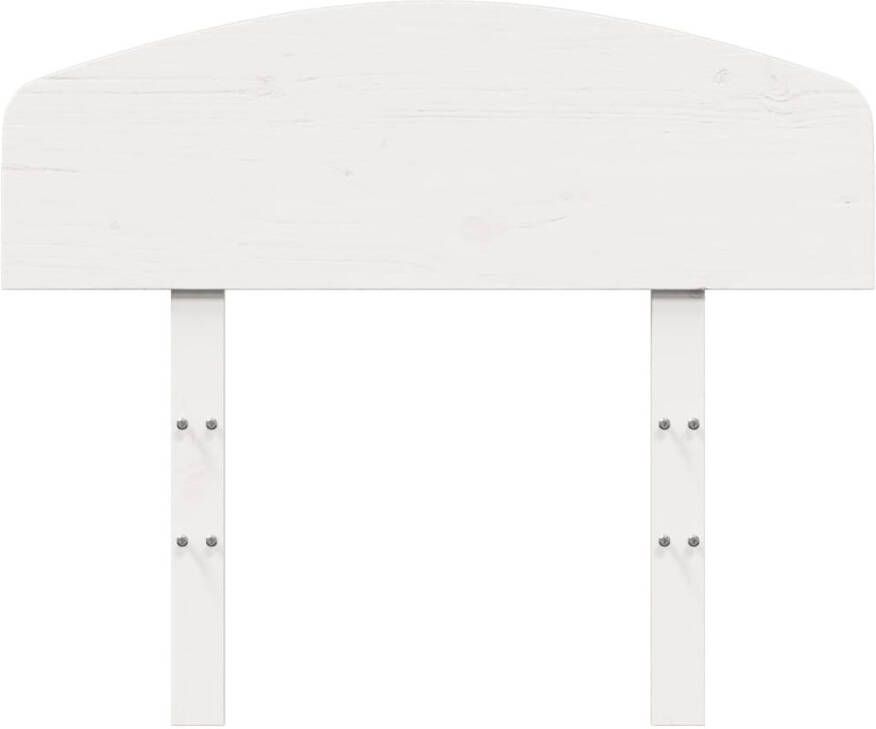 VidaXL Hoofdbord 75 cm massief grenenhout wit - Foto 4
