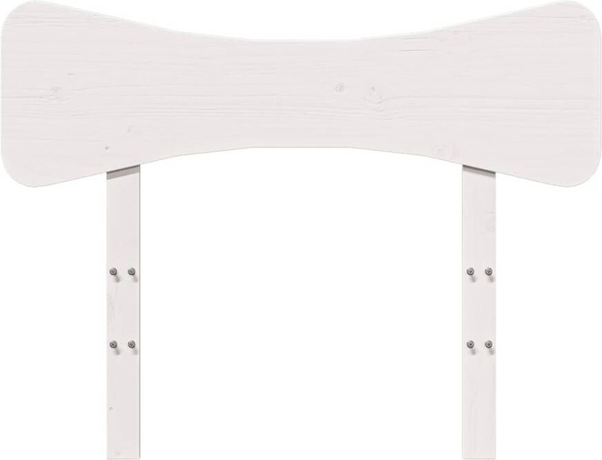 VidaXL Hoofdbord 75 cm massief grenenhout wit - Foto 4