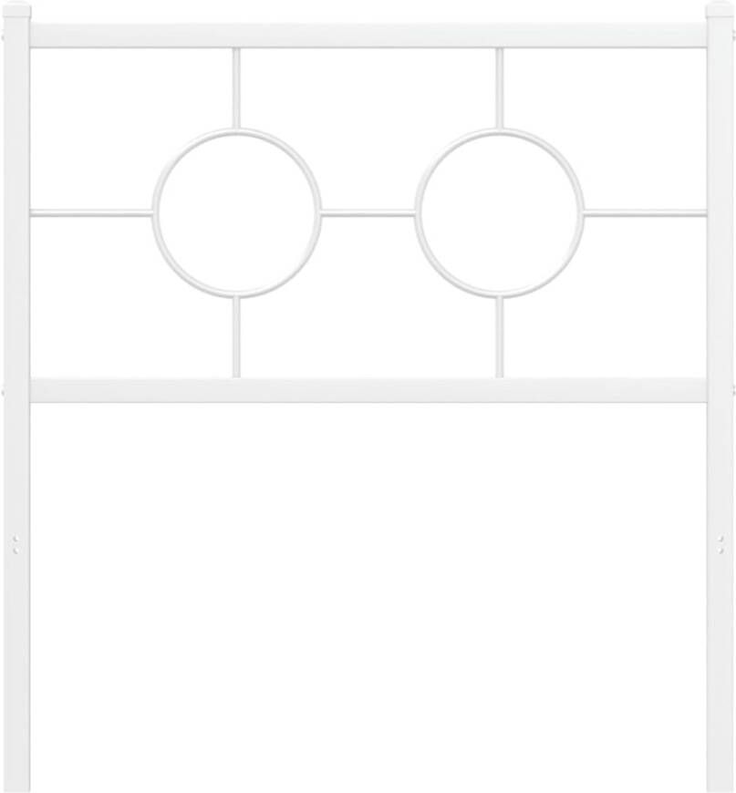 VidaXL Hoofdbord 75 cm metaal wit