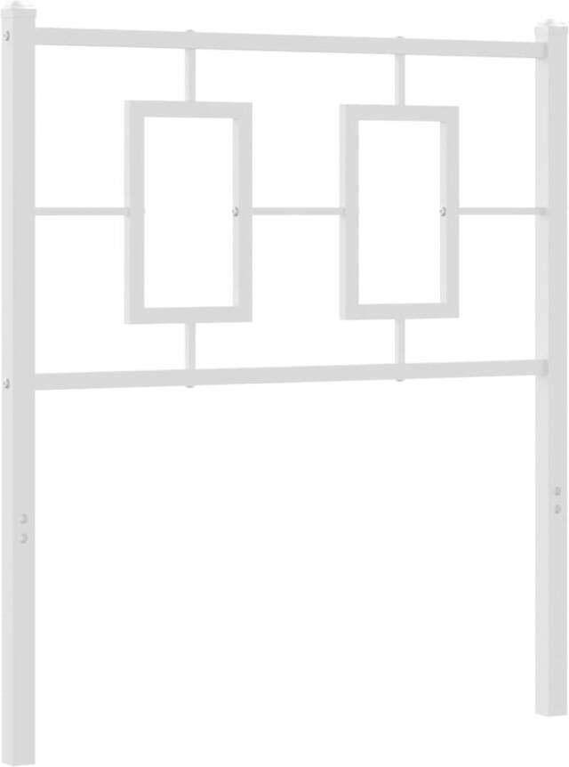 VidaXL Hoofdbord 75 cm metaal wit - Foto 4