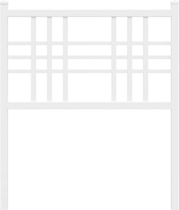 VidaXL Hoofdbord 75 cm metaal wit - Foto 2