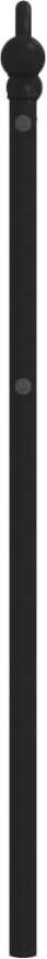 VIDAXL Hoofdbord 75 cm metaal zwart - Foto 3