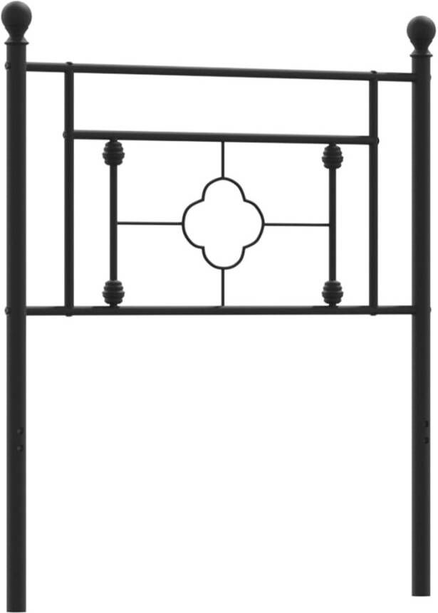 VIDAXL Hoofdbord 75 cm metaal zwart - Foto 2