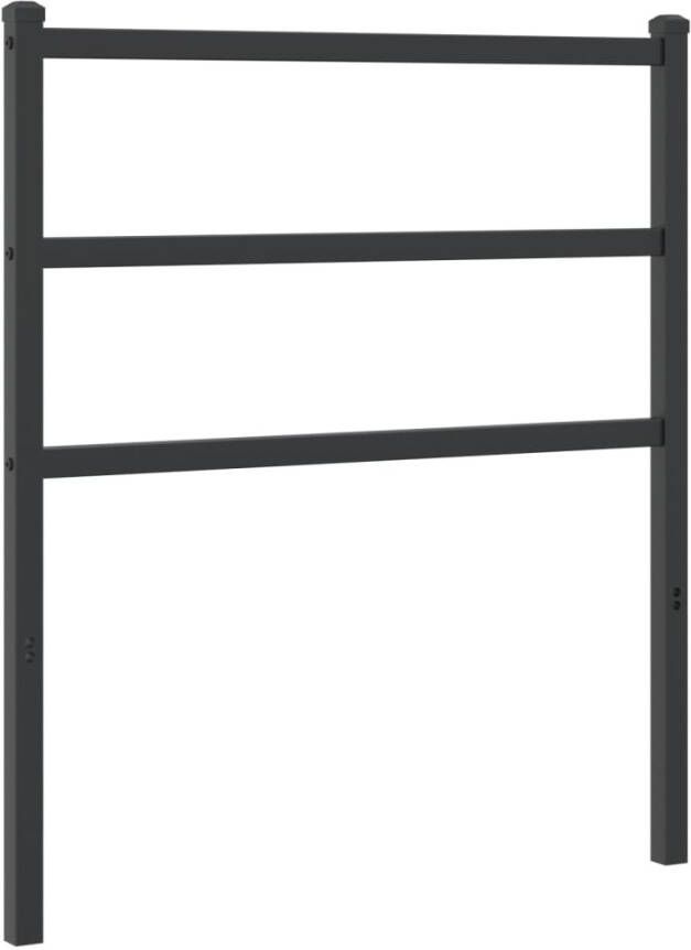 VIDAXL Hoofdbord 75 cm metaal zwart - Foto 2