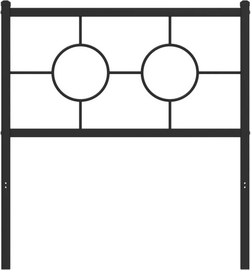 VidaXL Hoofdbord 75 cm metaal zwart