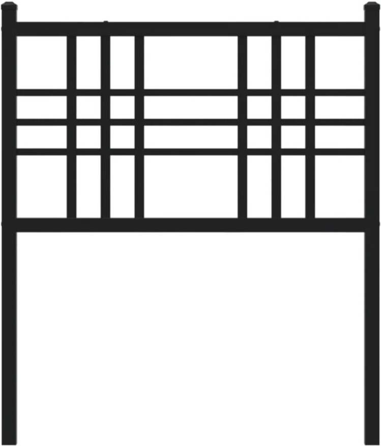 VidaXL Hoofdbord 75 cm metaal zwart - Foto 2