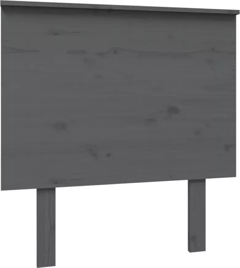 VIDAXL Hoofdbord 79x6x82 5 cm massief grenenhout grijs - Foto 4