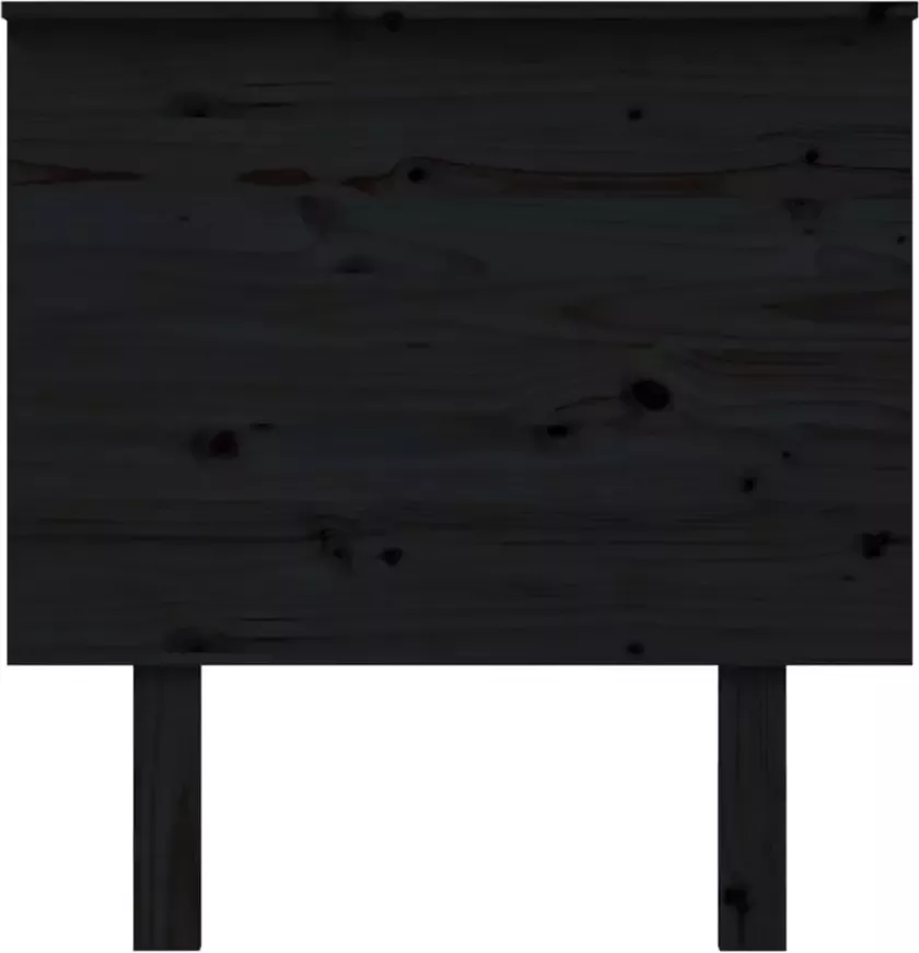 VIDAXL Hoofdbord 79x6x82 5 cm massief grenenhout zwart - Foto 1