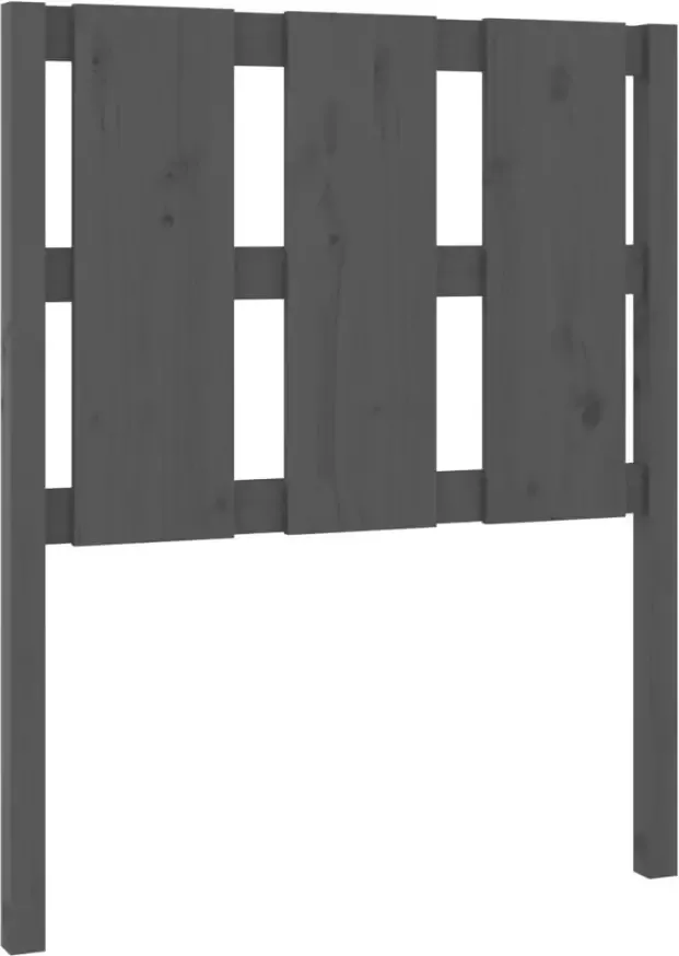 VIDAXL Hoofdbord 80 5x4x100 cm massief grenenhout grijs - Foto 4