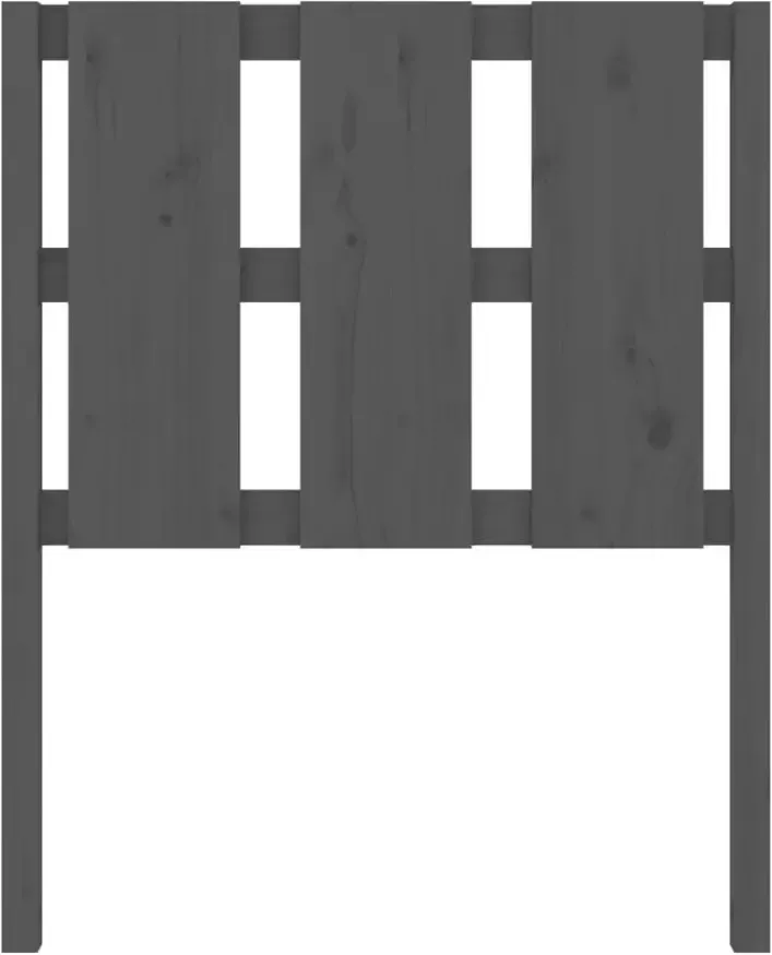 VIDAXL Hoofdbord 80 5x4x100 cm massief grenenhout grijs - Foto 3
